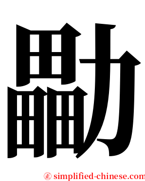 㔣 serif font