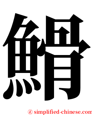 䱻 serif font