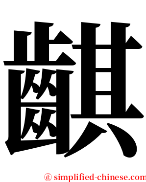 䶞 serif font