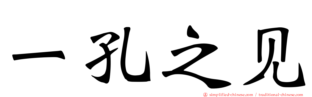 一孔之见