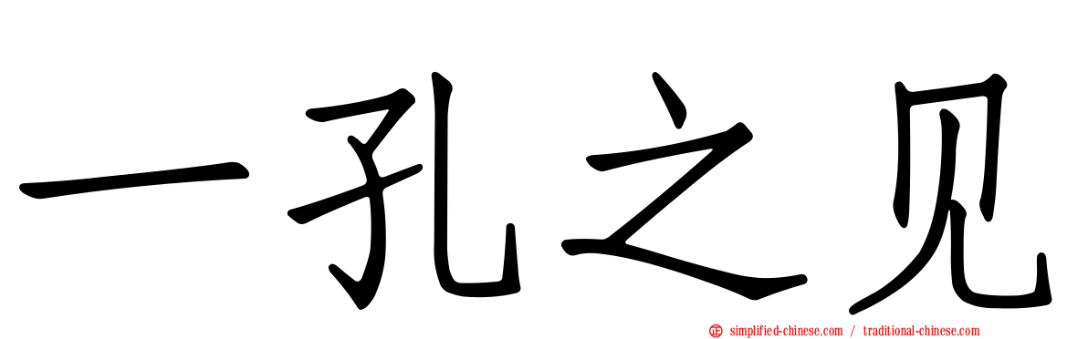 一孔之见