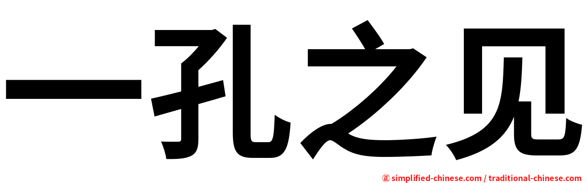 一孔之见