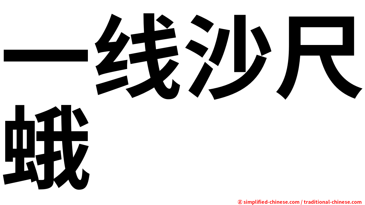 一线沙尺蛾