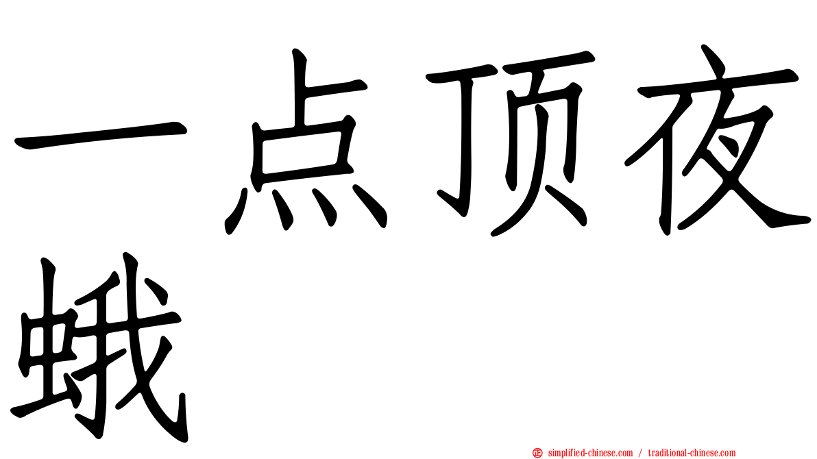 一点顶夜蛾