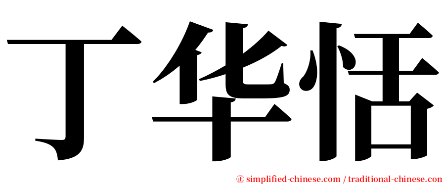 丁华恬 serif font