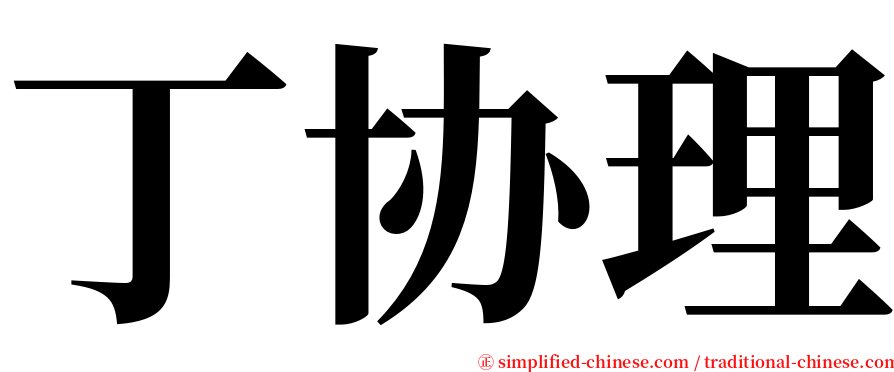 丁协理 serif font