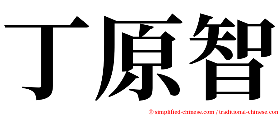 丁原智 serif font