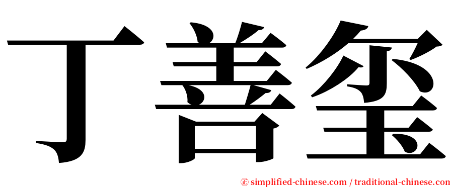 丁善玺 serif font