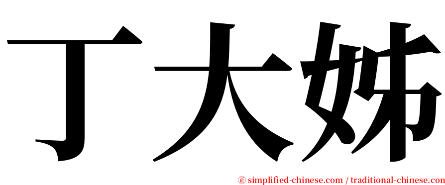 丁大姊 serif font