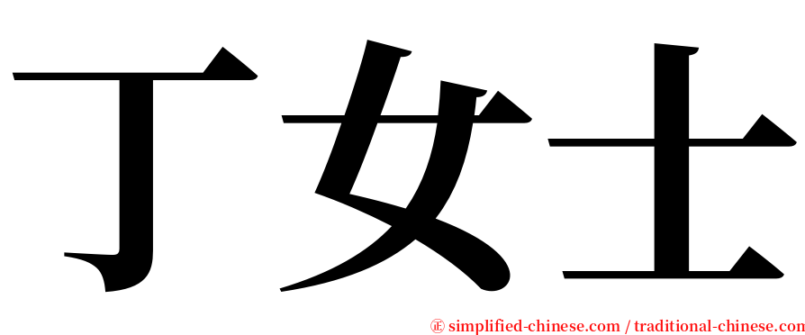 丁女士 serif font