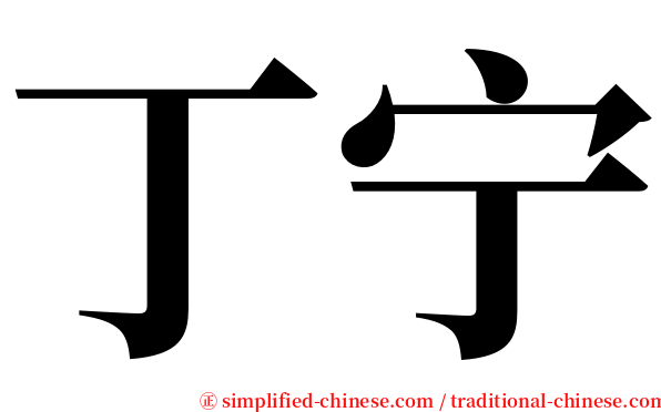 丁宁 serif font