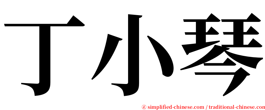 丁小琴 serif font