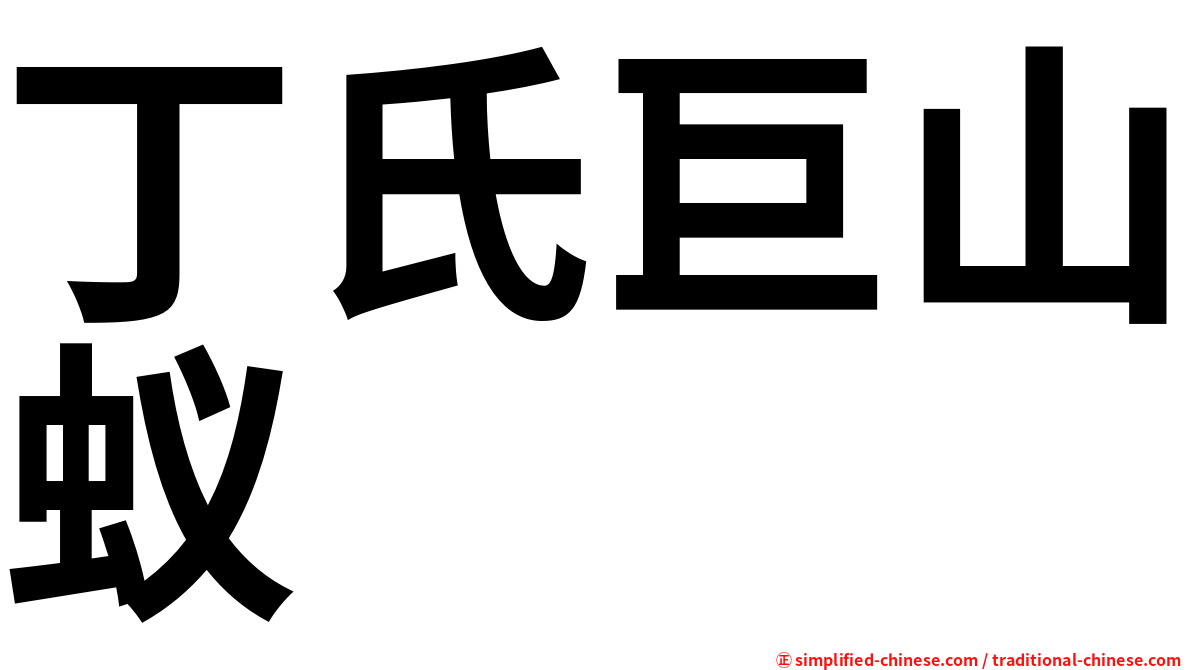 丁氏巨山蚁