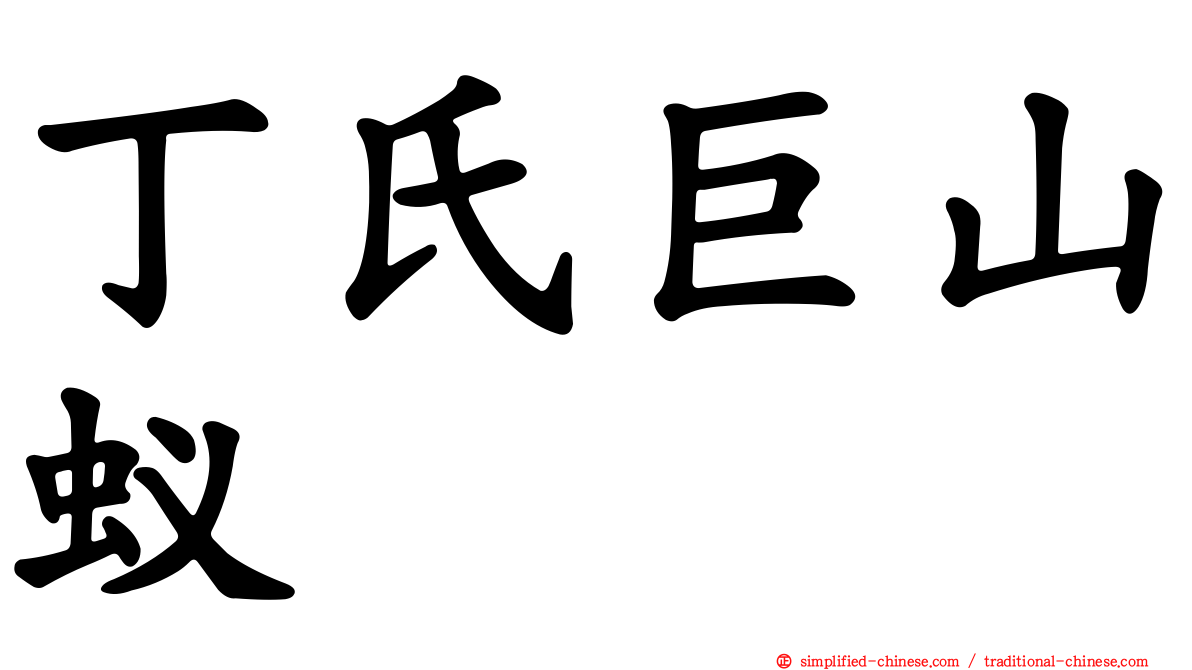 丁氏巨山蚁