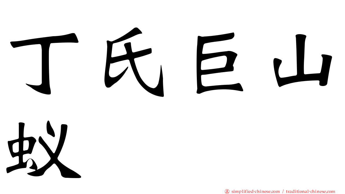 丁氏巨山蚁