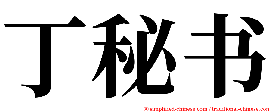 丁秘书 serif font
