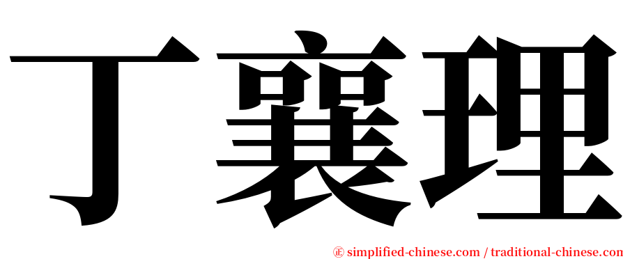 丁襄理 serif font