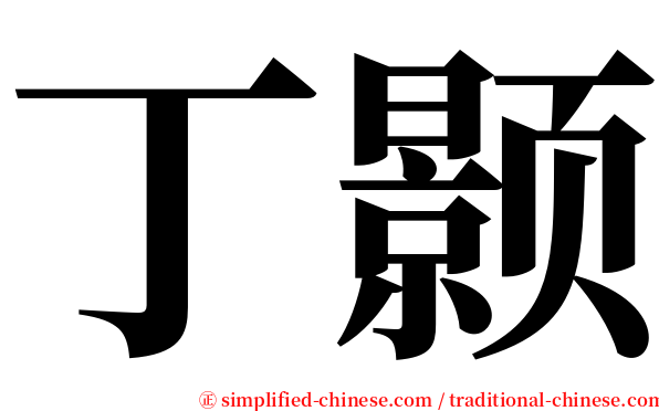 丁颢 serif font