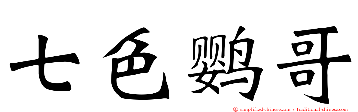 七色鹦哥