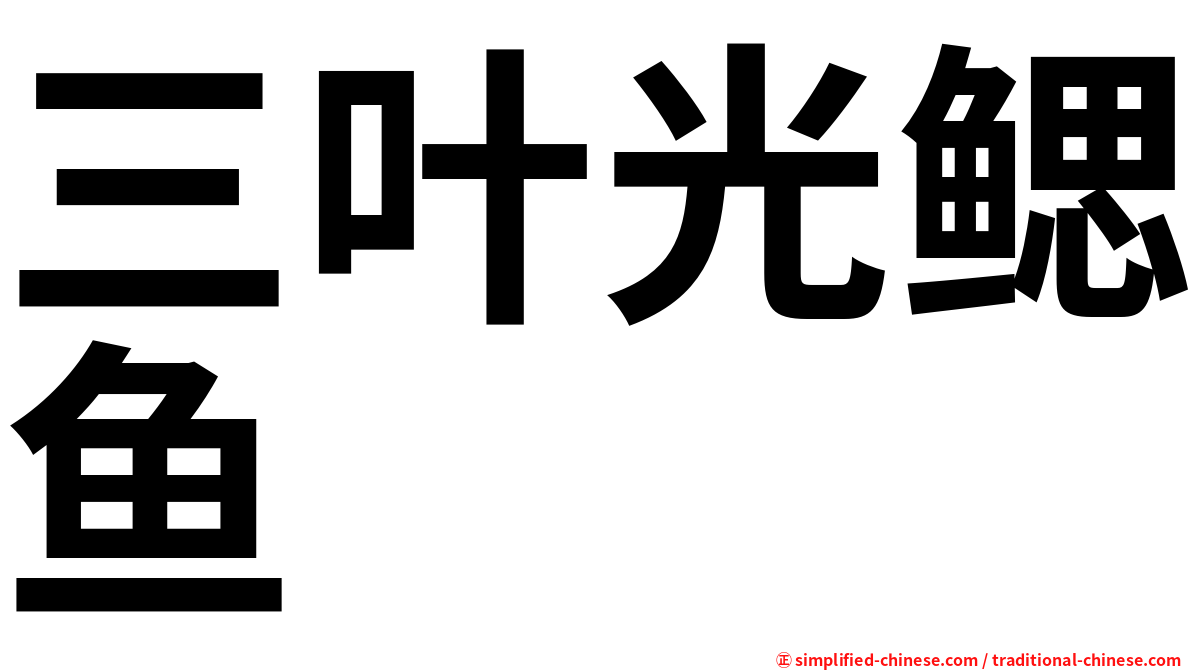 三叶光鳃鱼