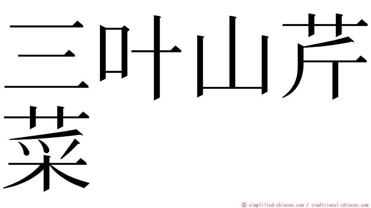 三叶山芹菜 ming font