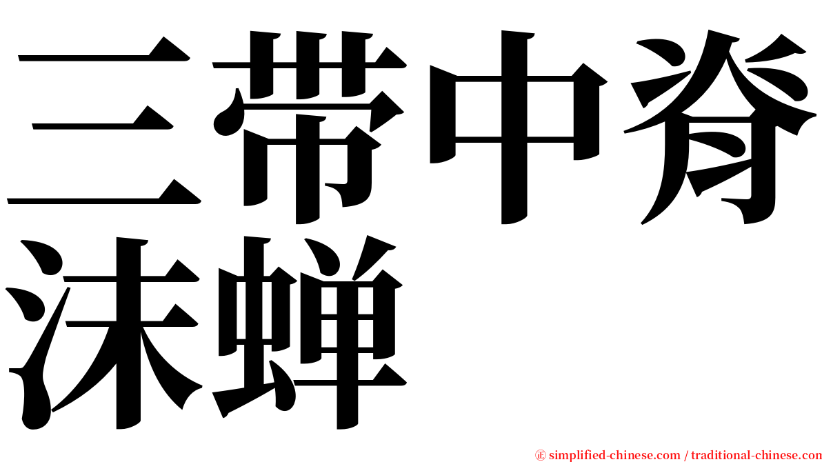 三带中脊沫蝉 serif font