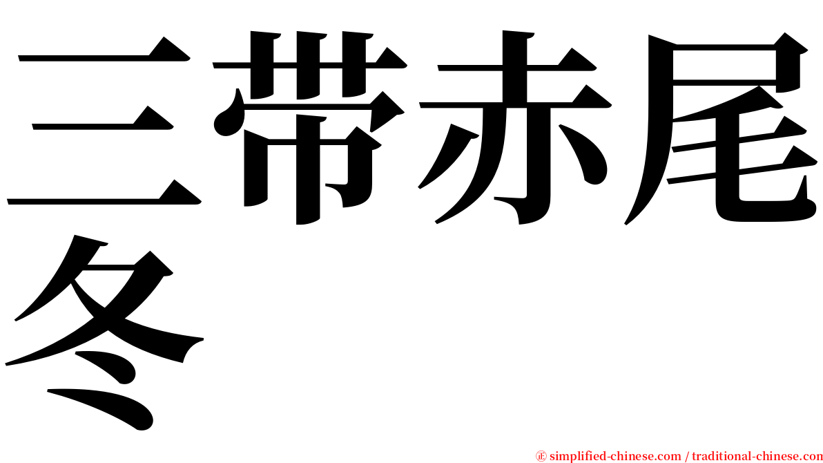 三带赤尾冬 serif font