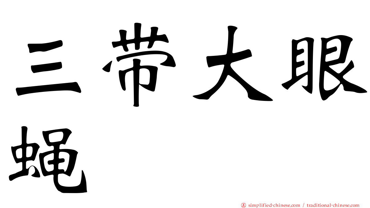 三带大眼蝇