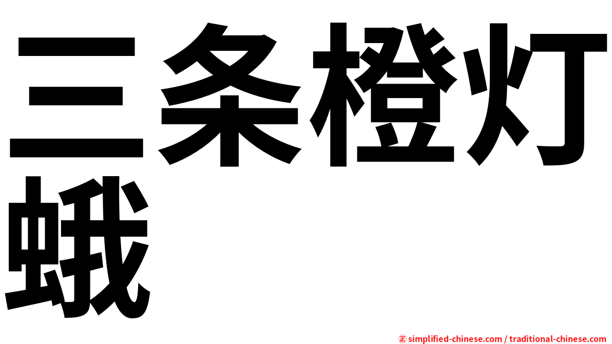 三条橙灯蛾
