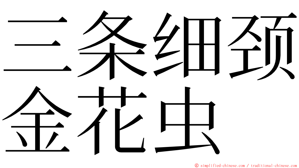 三条细颈金花虫 ming font