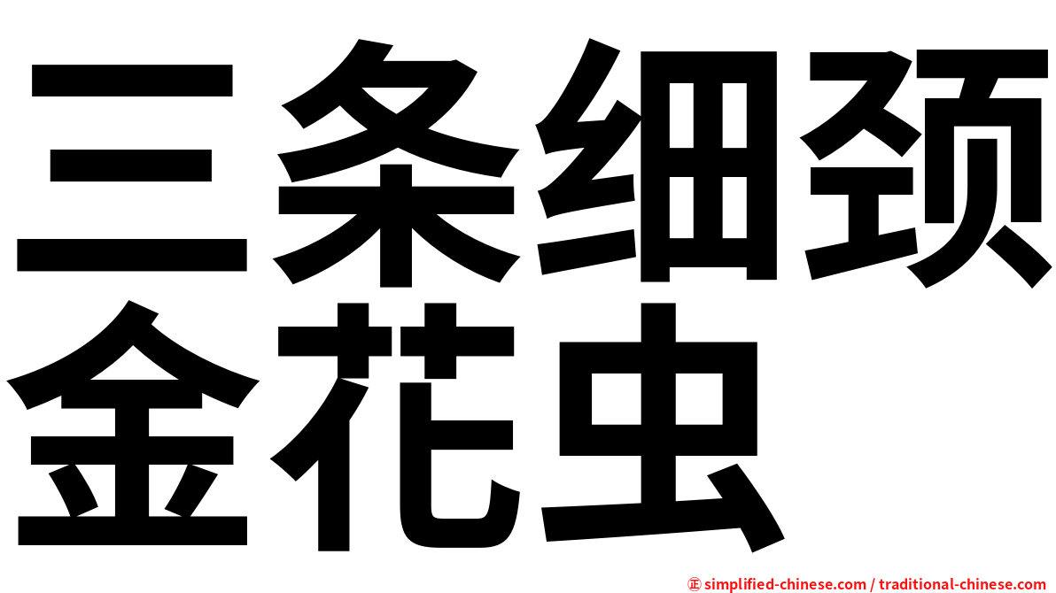 三条细颈金花虫