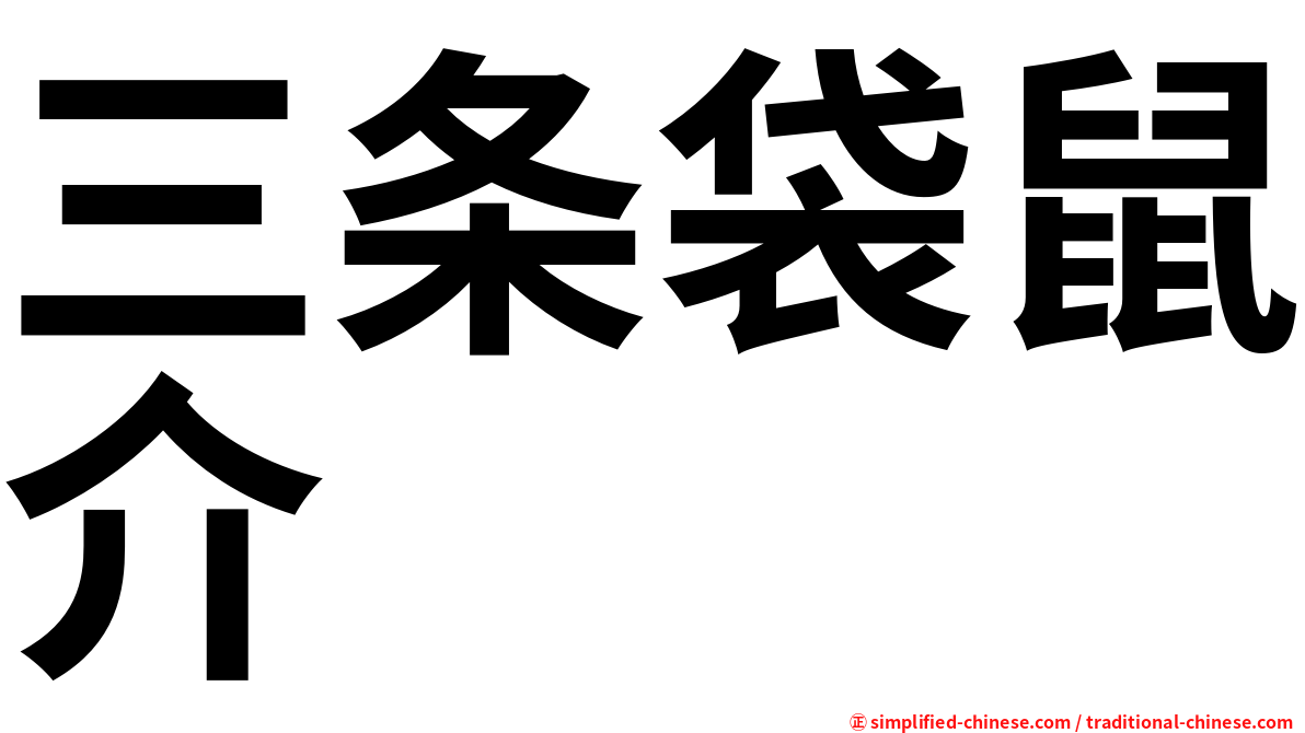 三条袋鼠介
