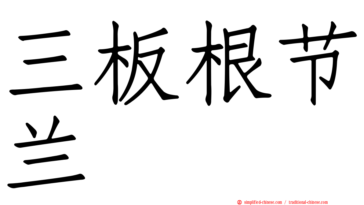 三板根节兰