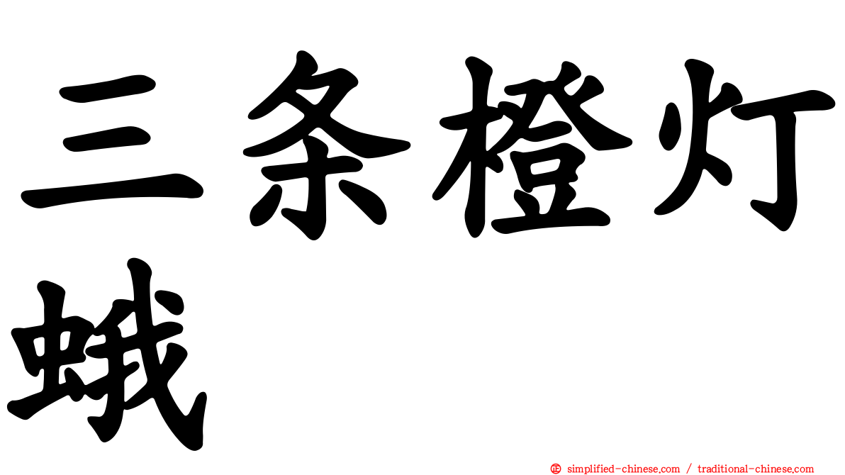 三条橙灯蛾