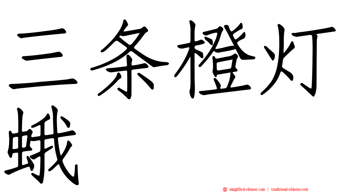 三条橙灯蛾