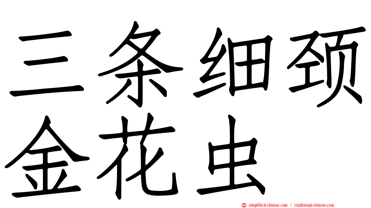 三条细颈金花虫