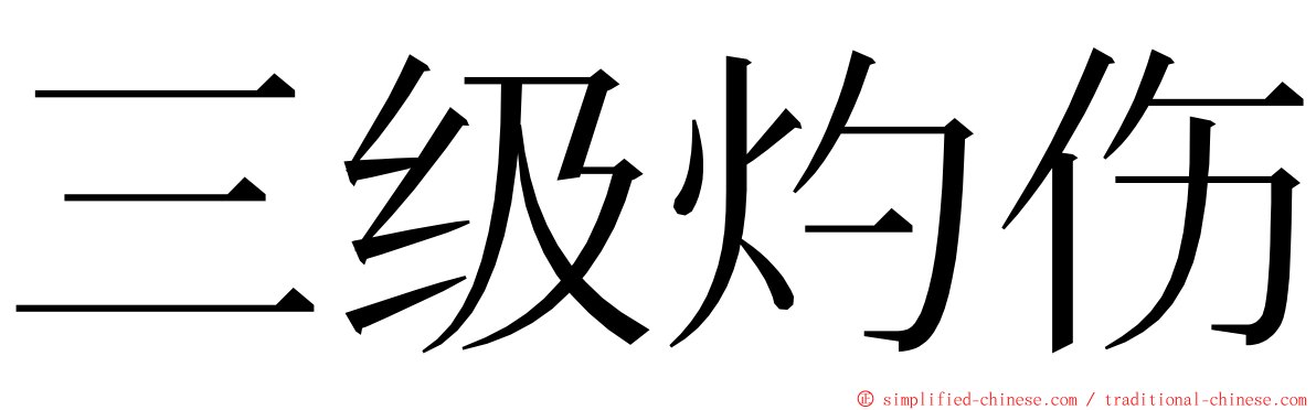 三级灼伤 ming font