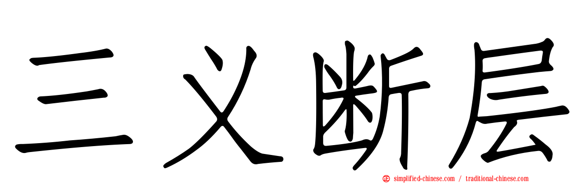 三义断层