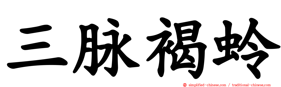 三脉褐蛉