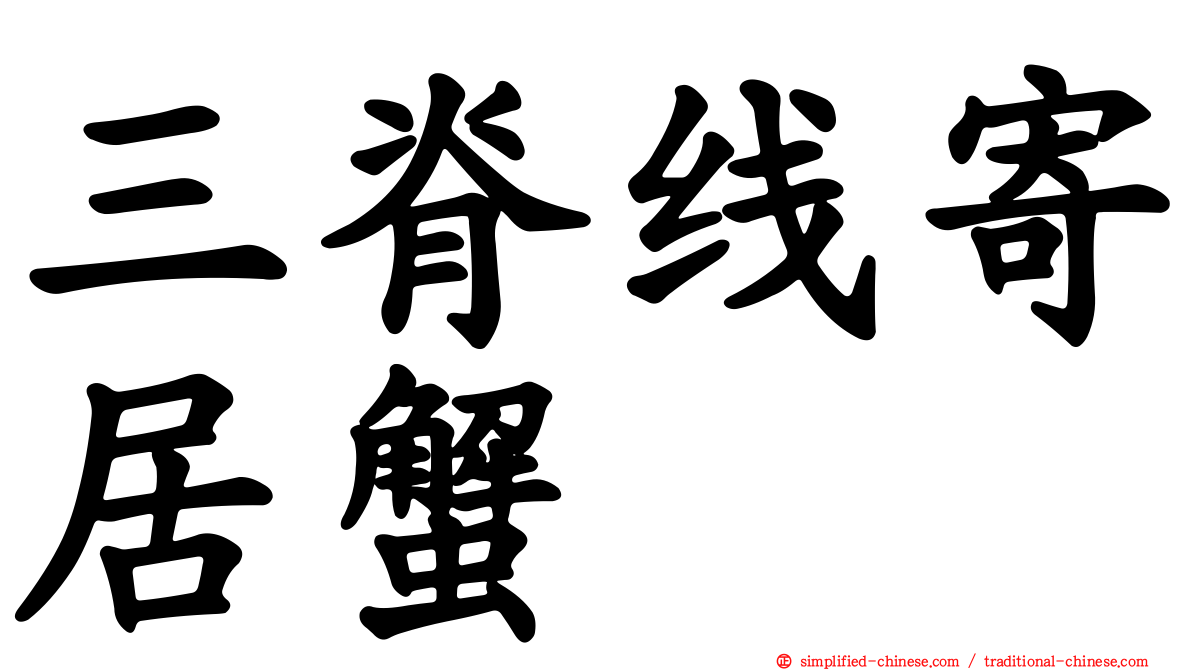 三脊线寄居蟹