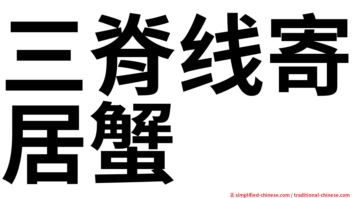 三脊线寄居蟹