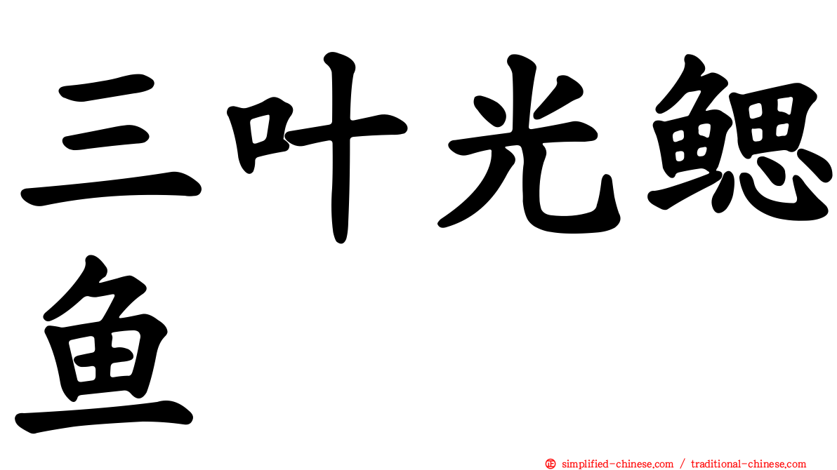 三叶光鳃鱼
