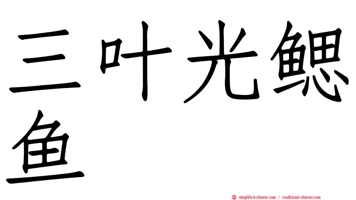 三叶光鳃鱼