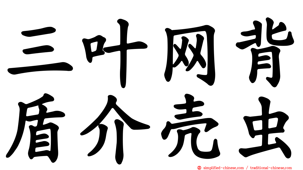 三叶网背盾介壳虫