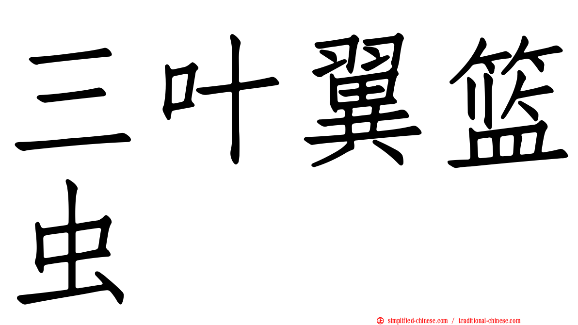 三叶翼篮虫