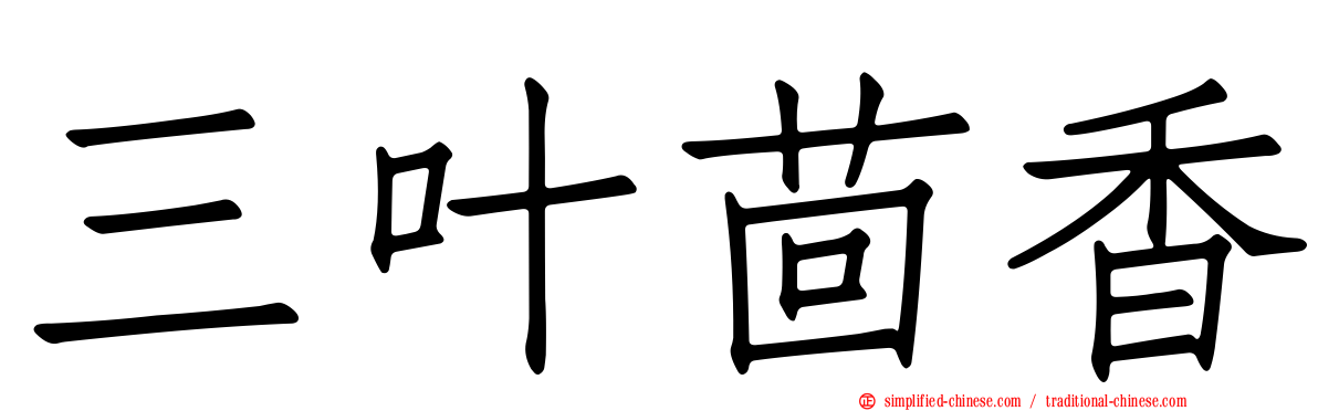 三叶茴香