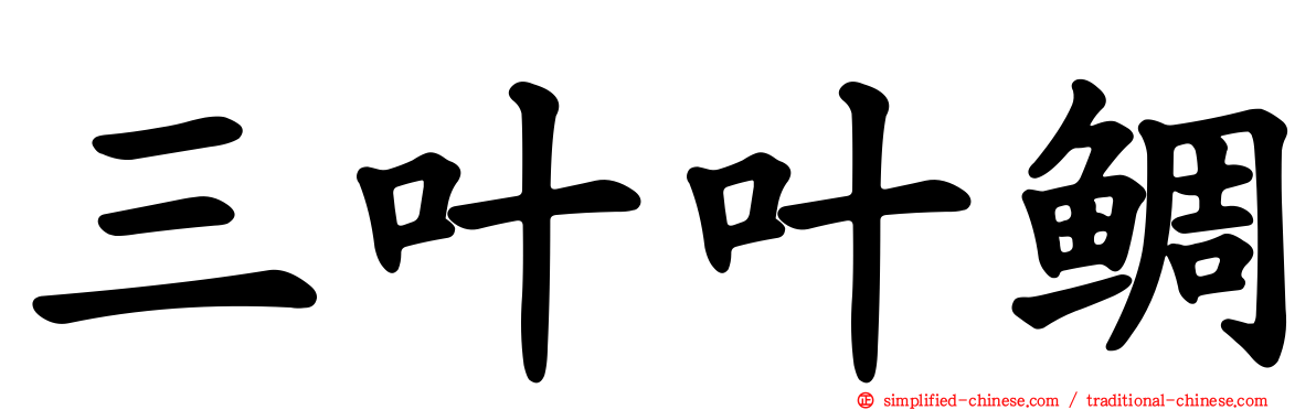 三叶叶鲷
