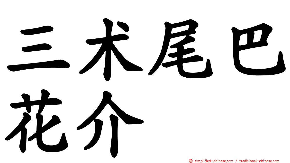 三术尾巴花介