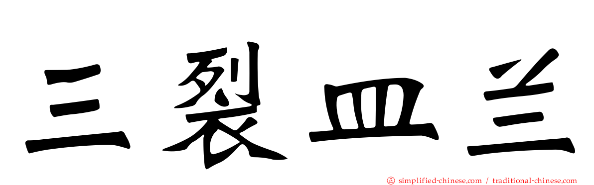 三裂皿兰