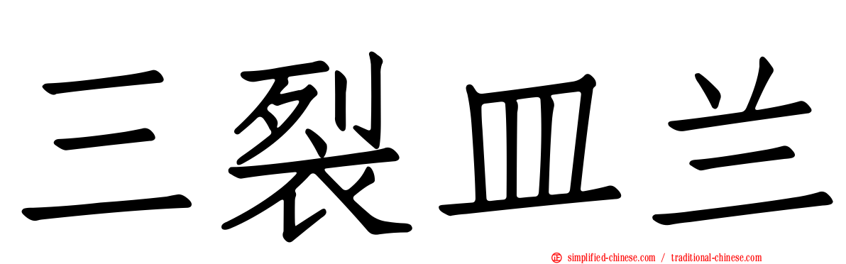 三裂皿兰